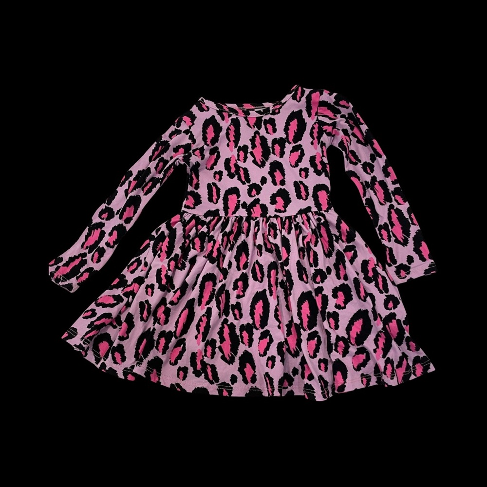 Pixie Lane Toddler Girl 2/3 Purple/Pink Animal Print Skater Dress
